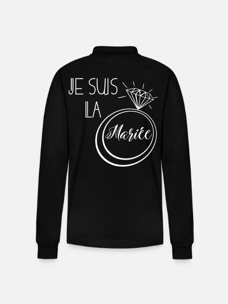 je suis la mariée - Polo à manches longues bio PREPSTER Stanley/Stella Unisexe - noir