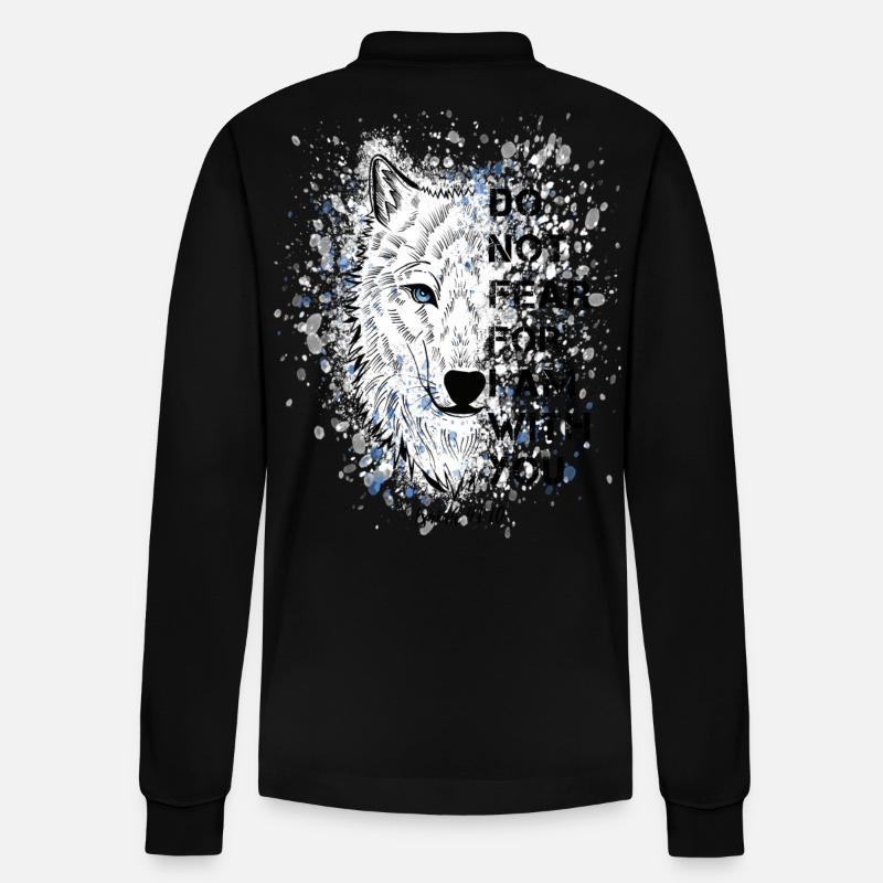 Religiöses Zitat Bibelvers - Stanley/Stella Unisex Bio-Langarm-Poloshirt Prepster - Schwarz