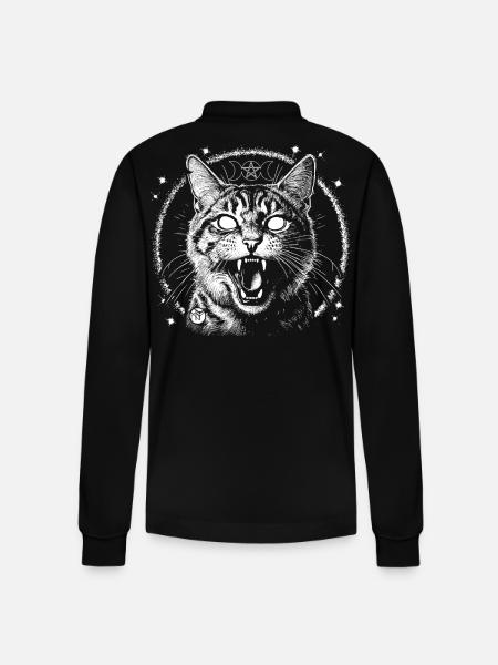 Bewitched Tabby - Stanley/Stella Unisex Bio-Langarm-Poloshirt Prepster - Schwarz