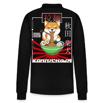 Japon Design Akita - Ramen - Polo à manches longues bio PREPSTER Stanley/Stella Unisexe - noir - Dos - Anna (173cm)