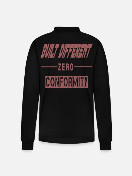 Anders gebaut | Zero Conformity Hoodie - Stanley/Stella Unisex Bio-Langarm-Poloshirt Prepster - Schwarz