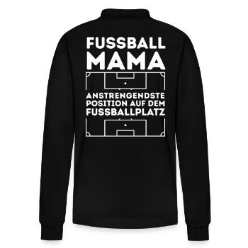 Maman de football Position la plus exigeante sur le terrain - Polo à manches longues bio PREPSTER Stanley/Stella Unisexe - noir - Dos - Anna (173cm)