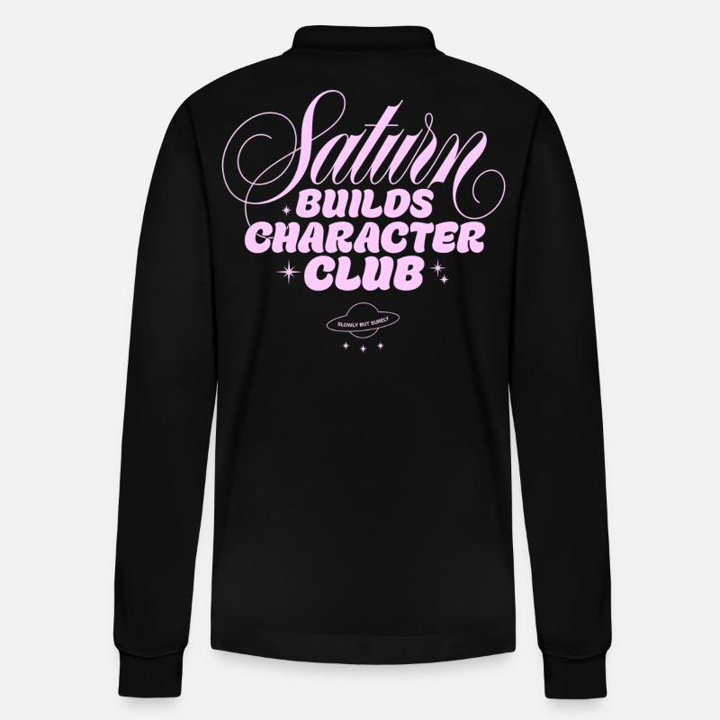 Impression du Saturn Character Club - Polo à manches longues bio PREPSTER Stanley/Stella Unisexe - noir