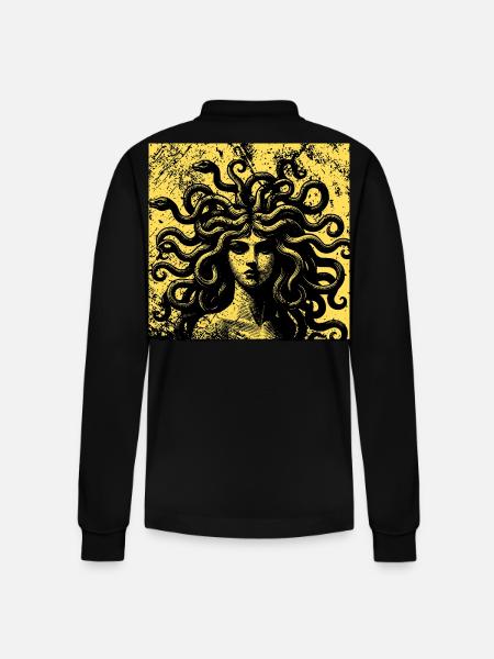 Hard-Techno-Rave-Band – Méduse Industrial Techno - Stanley/Stella Unisex Bio-Langarm-Poloshirt Prepster - Schwarz