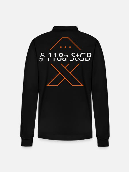 §118a StGB Router Fishers - Stanley/Stella Organic Unisex Long-Sleeved Polo Shirt Prepster - black