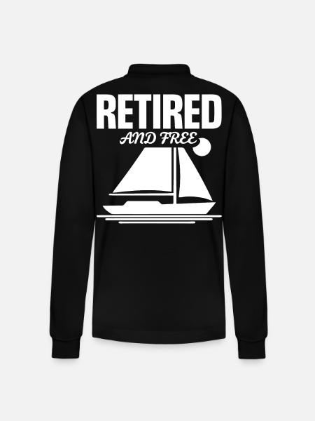 Rentner Segelboot - Stanley/Stella Unisex Bio-Langarm-Poloshirt Prepster - Schwarz