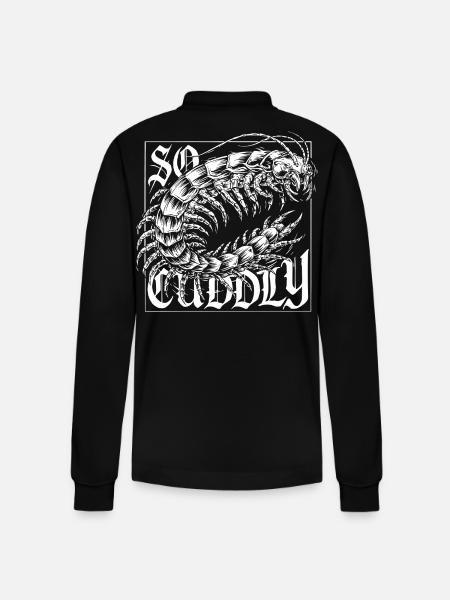 Scolopender Fan - Stanley/Stella Organic Unisex Long-Sleeved Polo Shirt Prepster - black