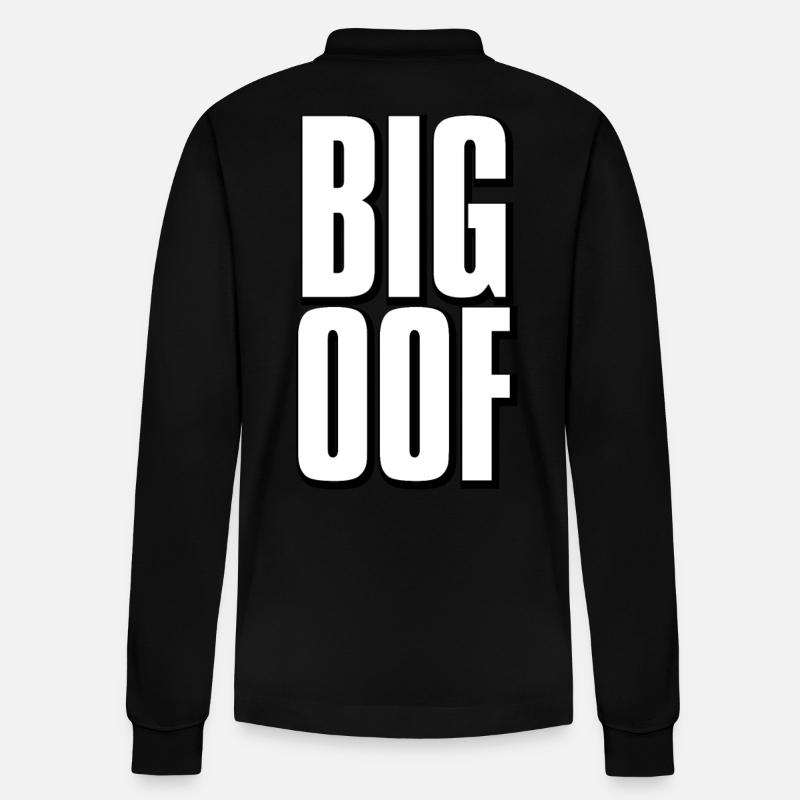 Großes oof Meme - Stanley/Stella Unisex Bio-Langarm-Poloshirt Prepster - Schwarz