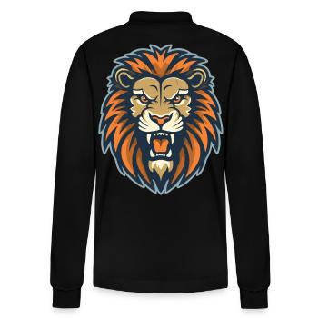 A roaring lion - Stanley/Stella Organic Unisex Long-Sleeved Polo Shirt Prepster - black - Back - Anna (173cm)