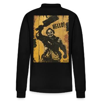 Horreur Slasher dit bonjour - Polo à manches longues bio PREPSTER Stanley/Stella Unisexe - noir - Dos - Anna (173cm)