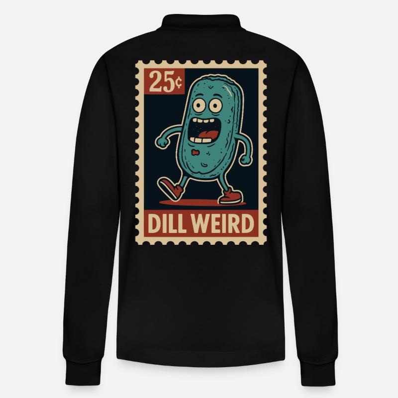 Concombre étrange comme timbre - Polo à manches longues bio PREPSTER Stanley/Stella Unisexe - noir
