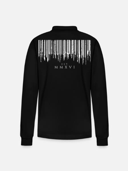 Barcode Tropfen White Est. MMXVI - Stanley/Stella Unisex Bio-Langarm-Poloshirt Prepster - Schwarz