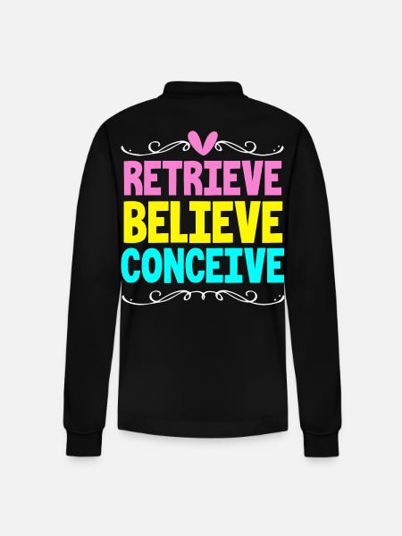 Embryo Transfer Day Fetus - Stanley/Stella Organic Unisex Long-Sleeved Polo Shirt Prepster - black