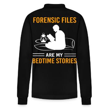 True Crime Krimi - Stanley/Stella Organic Unisex Long-Sleeved Polo Shirt Prepster - black - Back - Anna (173cm)