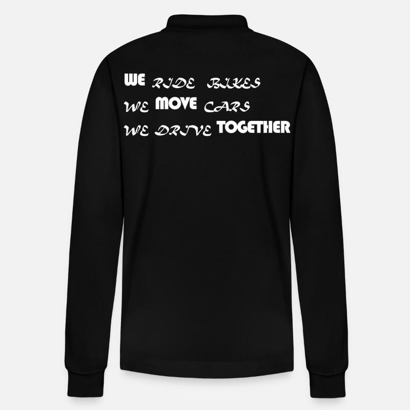 WE MOVE TOGETHER - Stanley/Stella Unisex Bio-Langarm-Poloshirt Prepster - Schwarz