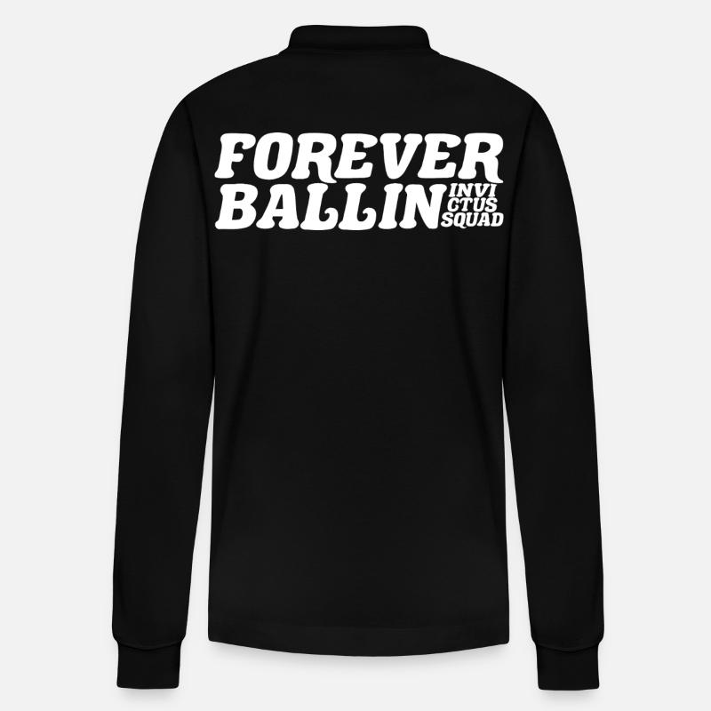 Forever Ballin Squad - Stanley/Stella Unisex Bio-Langarm-Poloshirt Prepster - Schwarz