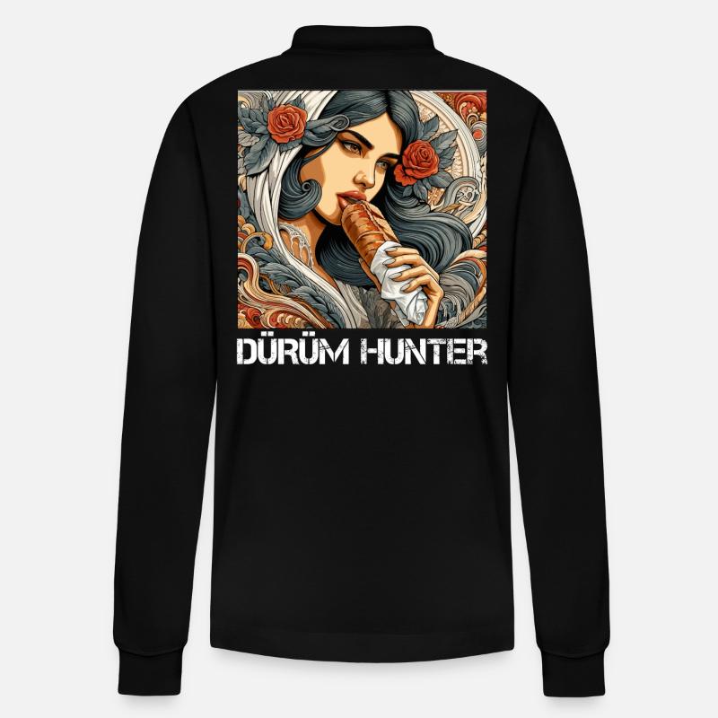 Dürüm Hunter Kebab Cadeau - Polo à manches longues bio PREPSTER Stanley/Stella Unisexe - noir