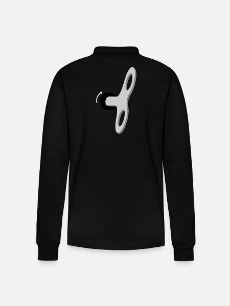 Humans are a machine - Stanley/Stella Organic Unisex Long-Sleeved Polo Shirt Prepster - black