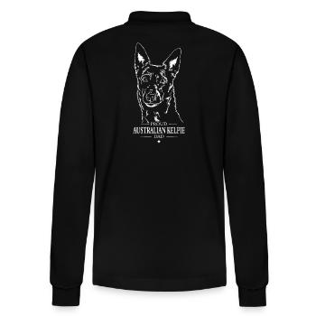 Kelpie australien papa chien chien wilsigns - Polo à manches longues bio PREPSTER Stanley/Stella Unisexe - noir - Dos - Anna (173cm)