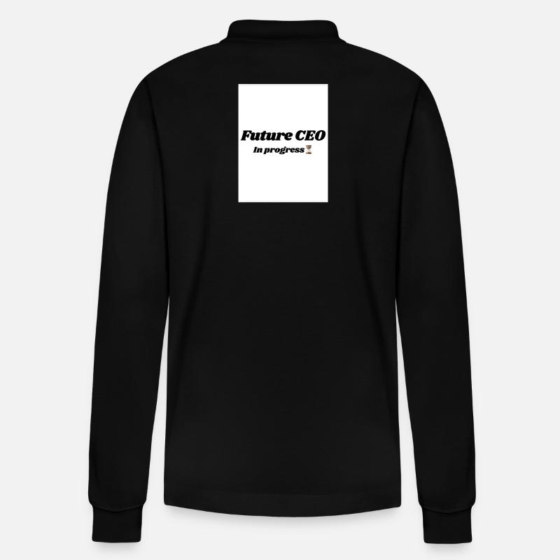 Zukunftsorientierter CEO Impfstoff Design - Stanley/Stella Unisex Bio-Langarm-Poloshirt Prepster - Schwarz