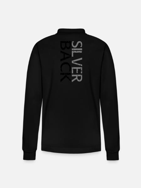 SILVERBACK (Zweizeilig) - Stanley/Stella Unisex Bio-Langarm-Poloshirt Prepster - Schwarz