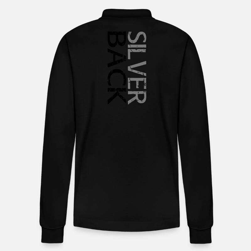SILVERBACK (à deux lignes) - Polo à manches longues bio PREPSTER Stanley/Stella Unisexe - noir