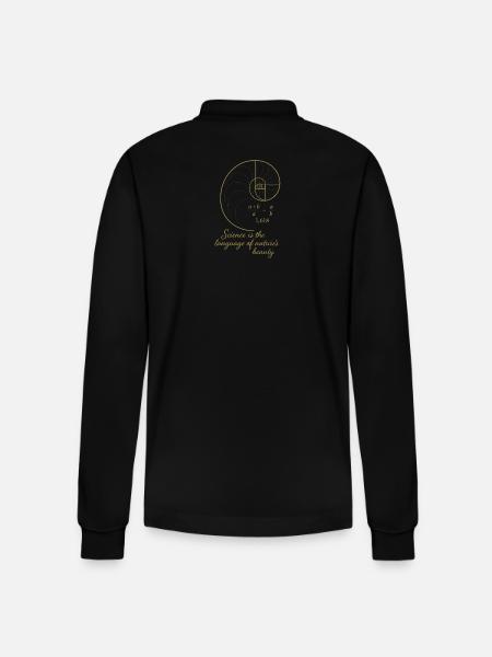 Golden Ratio - Stanley/Stella Organic Unisex Long-Sleeved Polo Shirt Prepster - black