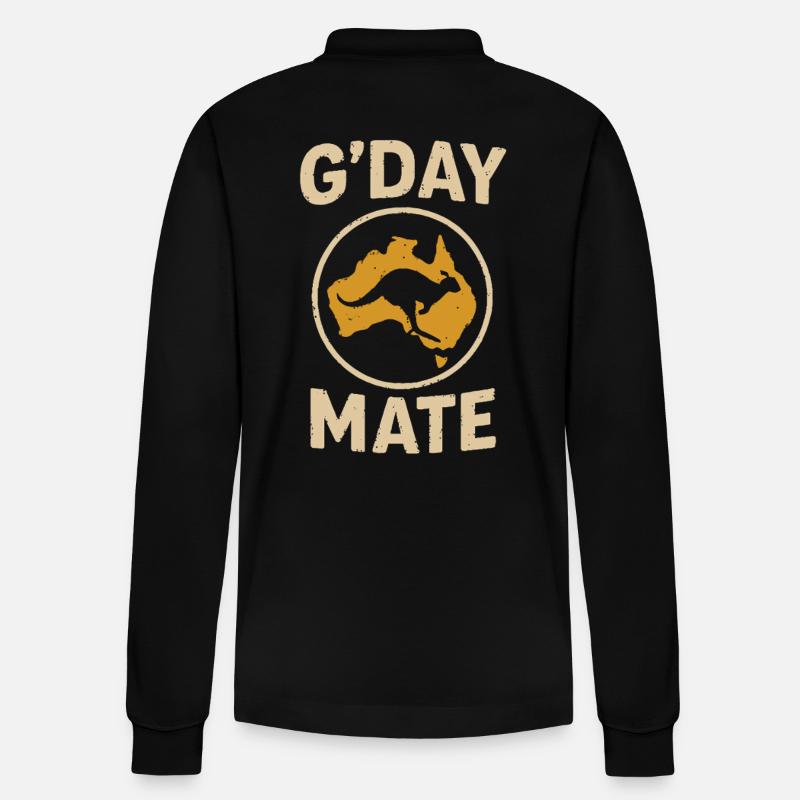 G’day mate – Salutation australienne - Polo à manches longues bio PREPSTER Stanley/Stella Unisexe - noir