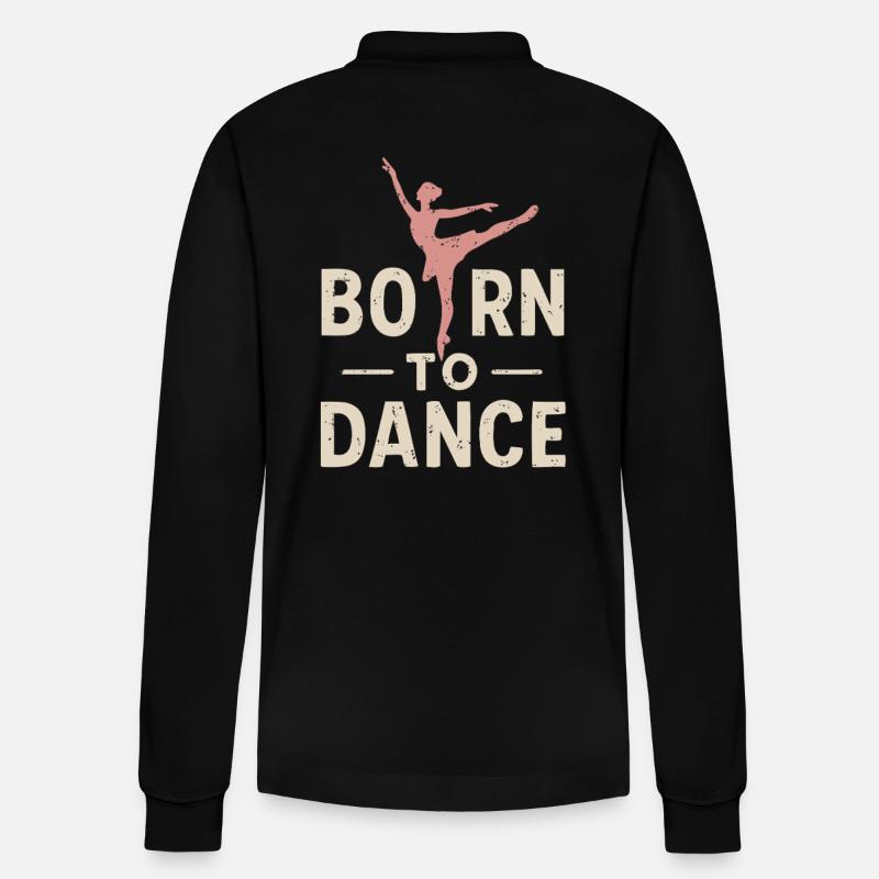 Né pour danser - Polo à manches longues bio PREPSTER Stanley/Stella Unisexe - noir