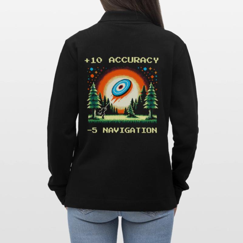 +10 Accuracy | Disc Golf Technique Flight Path Objectives Stanley/Stella Organic Unisex Long-Sleeved Polo Shirt Prepster
