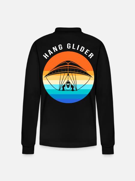 Paraglider Paraglider Paragliding Paragliding - Stanley/Stella Organic Unisex Long-Sleeved Polo Shirt Prepster - black