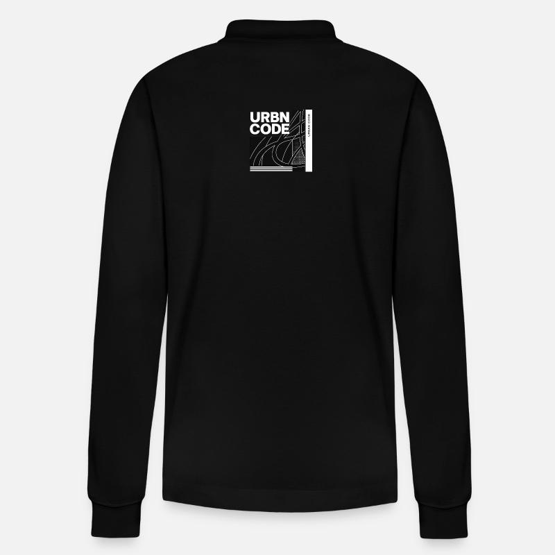 Urban Code Liniendesign - Stanley/Stella Unisex Bio-Langarm-Poloshirt Prepster - Schwarz