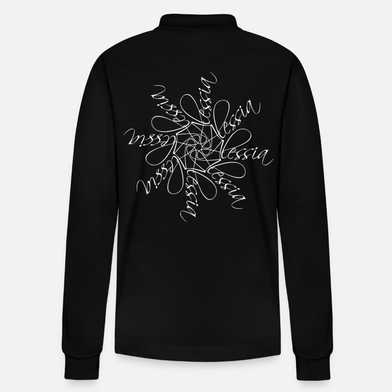 Alessia Nome Mandala - Polo a manica lunga ecologica unisex Prepster di Stanley/Stella - nero