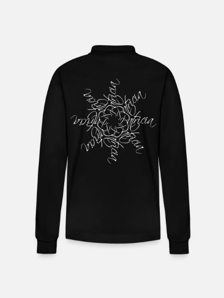 Patricia Name Mandala - Stanley/Stella Organic Unisex Long-Sleeved Polo Shirt Prepster - black
