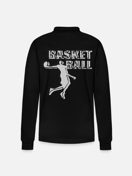 Sport Basketball - Stanley/Stella Unisex Bio-Langarm-Poloshirt Prepster - Schwarz