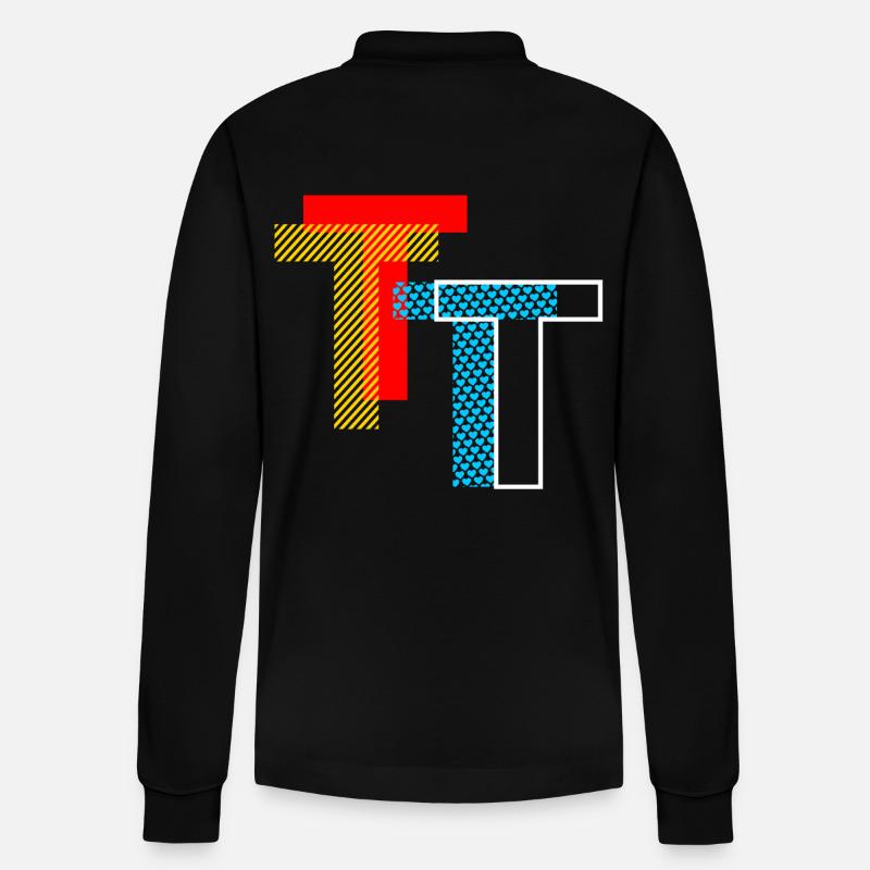 T Initial - Stanley/Stella Unisex Bio-Langarm-Poloshirt Prepster - Schwarz