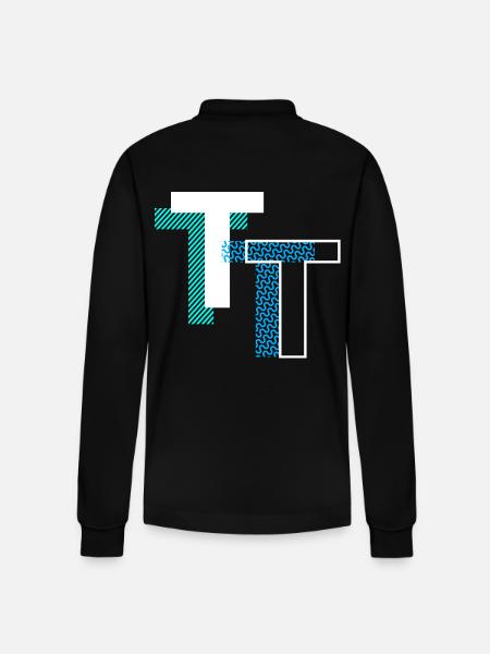 T Letter - Stanley/Stella Organic Unisex Long-Sleeved Polo Shirt Prepster - black