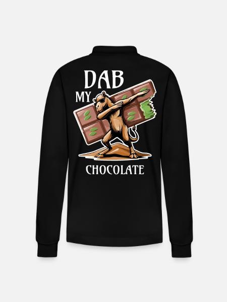 Dabbing Dromedar - Dubai Schokolade Geschenkidee - Stanley/Stella Unisex Bio-Langarm-Poloshirt Prepster - Schwarz