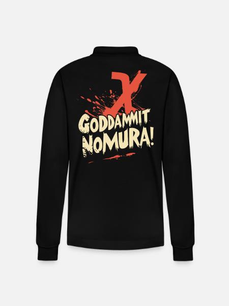 Goddammit Nomura – X Design - Stanley/Stella Organic Unisex Long-Sleeved Polo Shirt Prepster - black