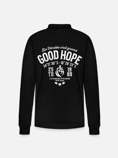 Vendée Good Hope cape 2024 - Stanley/Stella Organic Unisex Long-Sleeved Polo Shirt Prepster - black