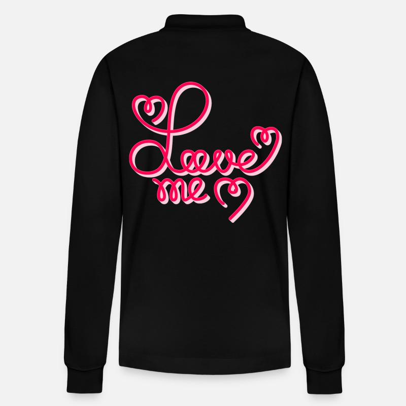 Love ME - Stanley/Stella Unisex Bio-Langarm-Poloshirt Prepster - Schwarz