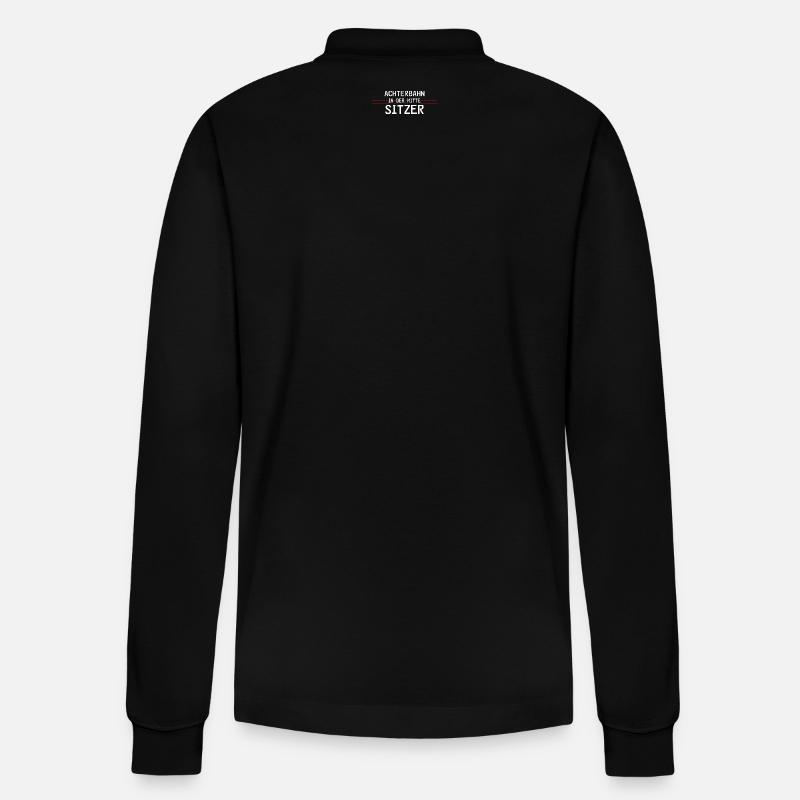 Achterbahnindermittesitzer - Stanley/Stella Unisex Bio-Langarm-Poloshirt Prepster - Schwarz