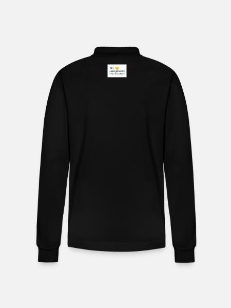 For animals in need - Stanley/Stella Organic Unisex Long-Sleeved Polo Shirt Prepster - black