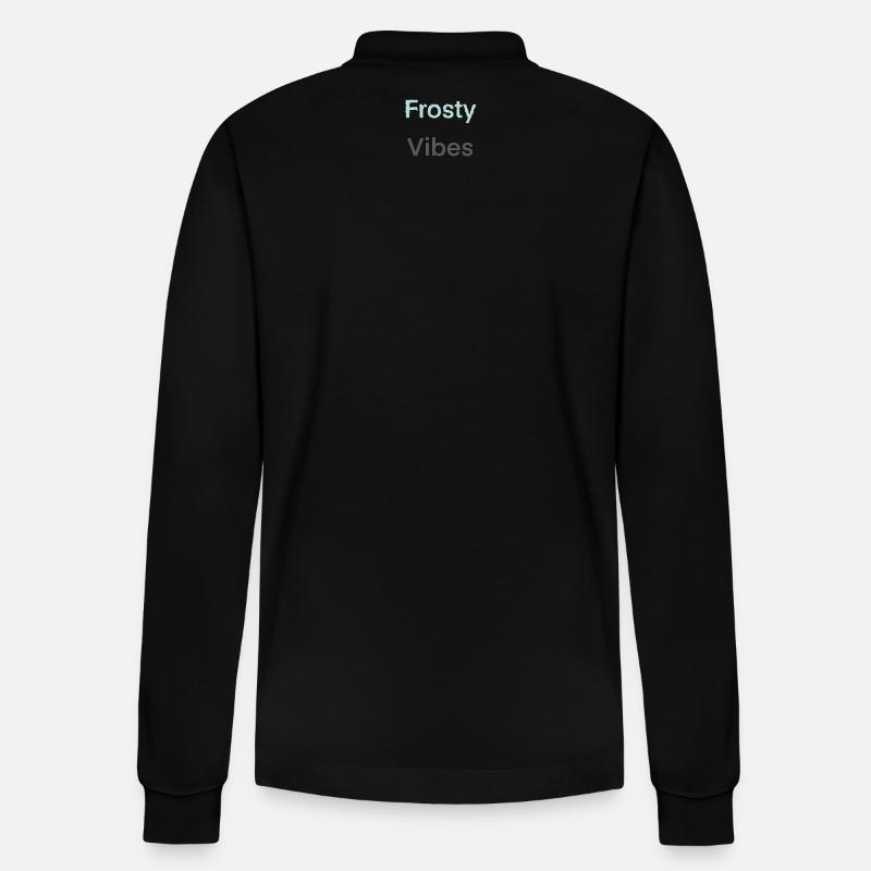 Frosty Vibes - Stanley/Stella Unisex Bio-Langarm-Poloshirt Prepster - Schwarz