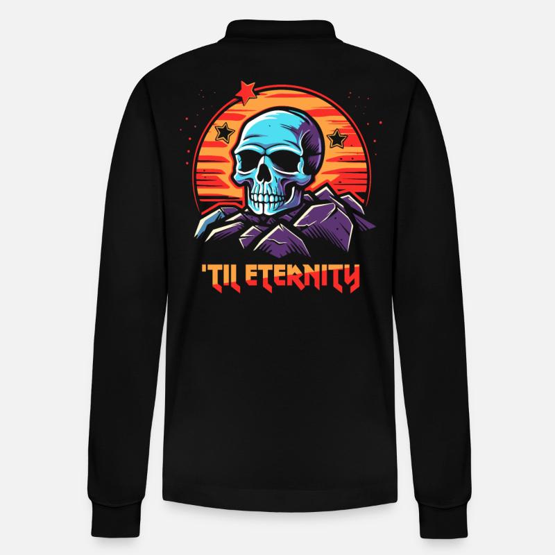 Crâne éternel : pour l’éternité - Polo à manches longues bio PREPSTER Stanley/Stella Unisexe - noir