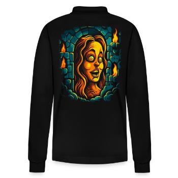 Die Schrecken der Horror-Frau im Kerker - Stanley/Stella Unisex Bio-Langarm-Poloshirt Prepster - Schwarz - Hinten - Anna (173cm)