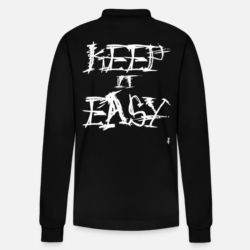 Keep it Easy - Stanley/Stella Unisex Bio-Langarm-Poloshirt Prepster - Schwarz