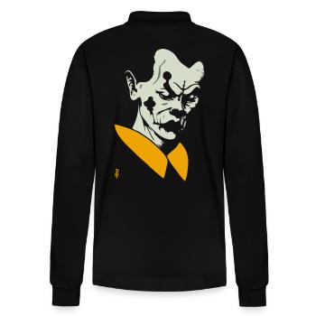 That's crap, the sad clown - Stanley/Stella Organic Unisex Long-Sleeved Polo Shirt Prepster - black - Back - Anna (173cm)