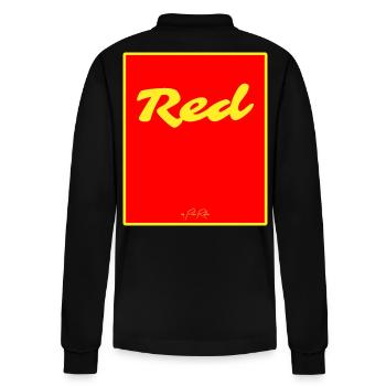 Rot - Stanley/Stella Unisex Bio-Langarm-Poloshirt Prepster - Schwarz - Hinten - Anna (173cm)