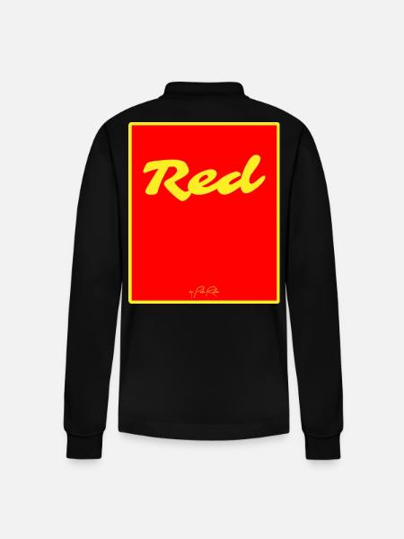 Red - Stanley/Stella Organic Unisex Long-Sleeved Polo Shirt Prepster - black
